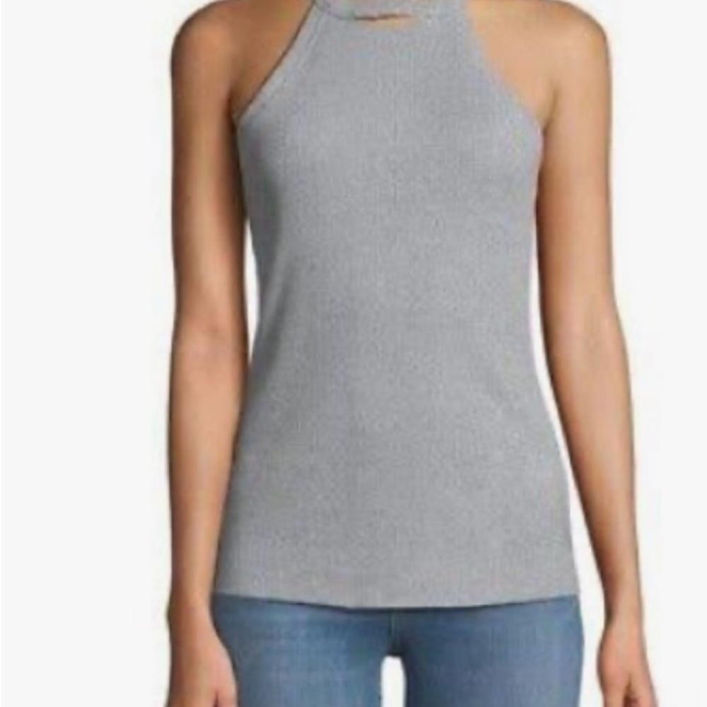 J Brand NWT Women's Coastal Heathered Grey Tank Top Large